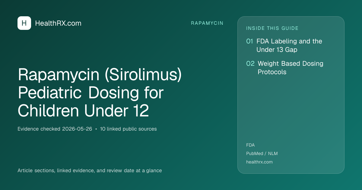 Evidence overview for Rapamycin (Sirolimus) Pediatric Dosing for Children Under 12