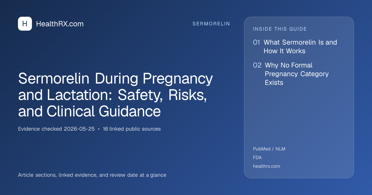 Evidence overview for Sermorelin During Pregnancy and Lactation: Safety, Risks, and Clinical Guidance