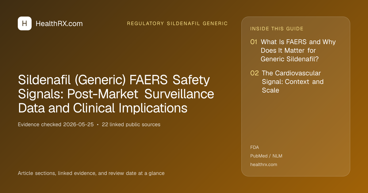 Evidence overview for Sildenafil (Generic) FAERS Safety Signals: Post-Market Surveillance Data and Clinical Implications
