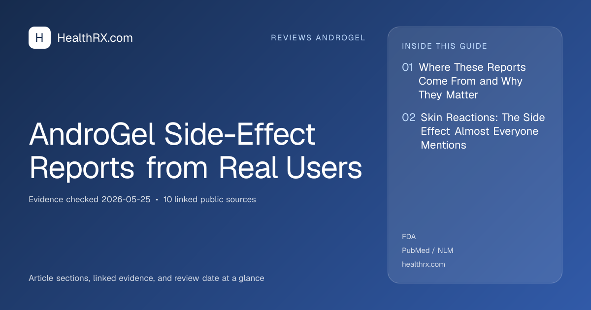 Evidence overview for AndroGel Side-Effect Reports from Real Users