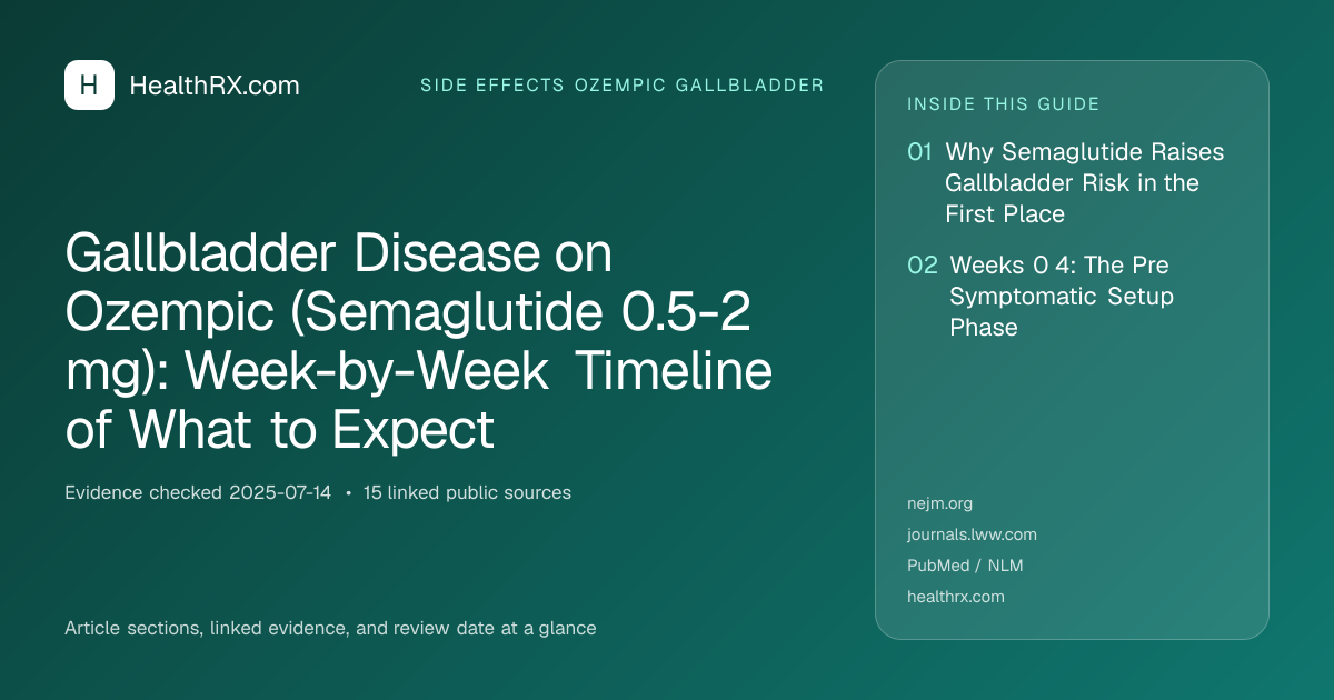 Evidence overview for Gallbladder Disease on Ozempic (Semaglutide 0.5-2 mg): Week-by-Week Timeline of What to Expect