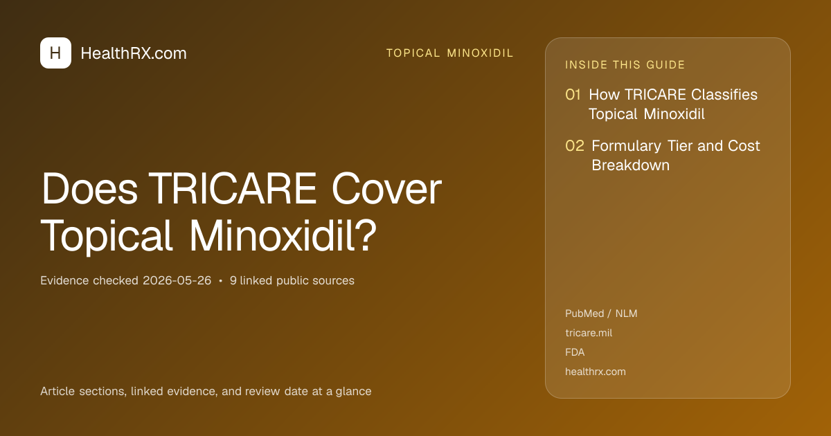 Evidence overview for Does TRICARE Cover Topical Minoxidil?