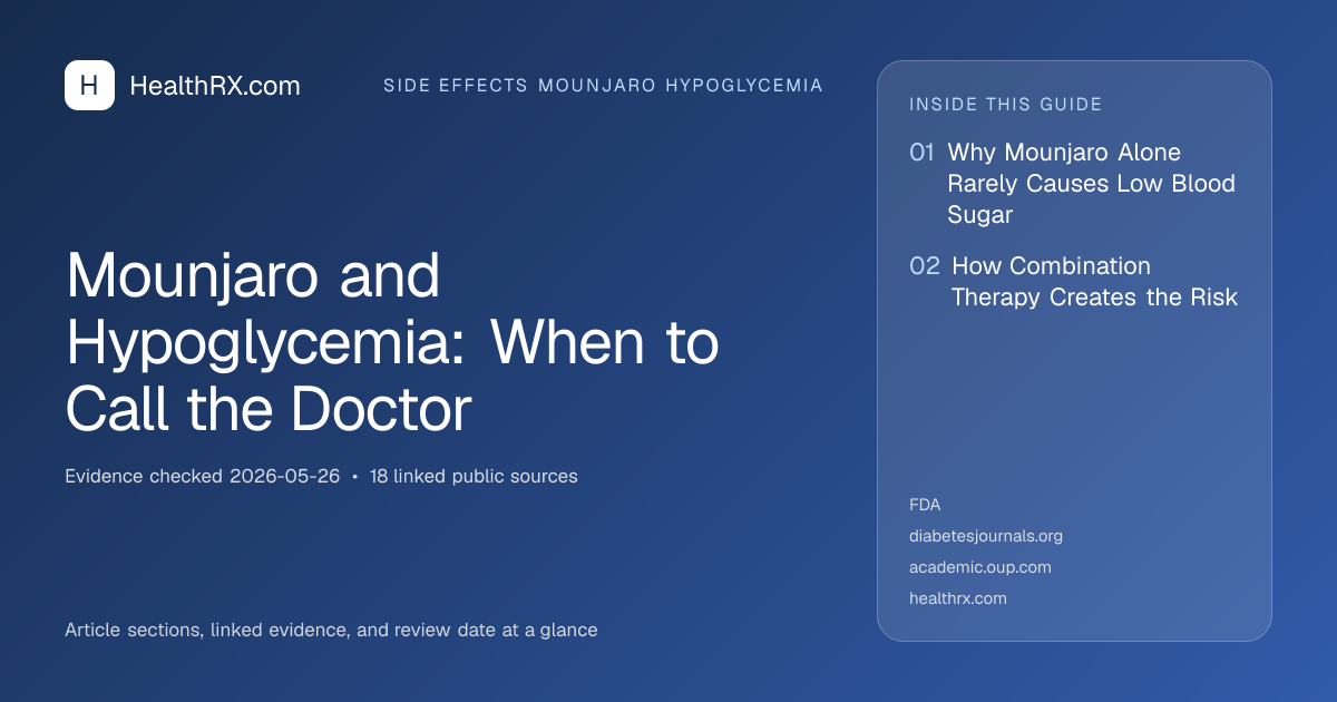 Evidence overview for Mounjaro and Hypoglycemia: When to Call the Doctor