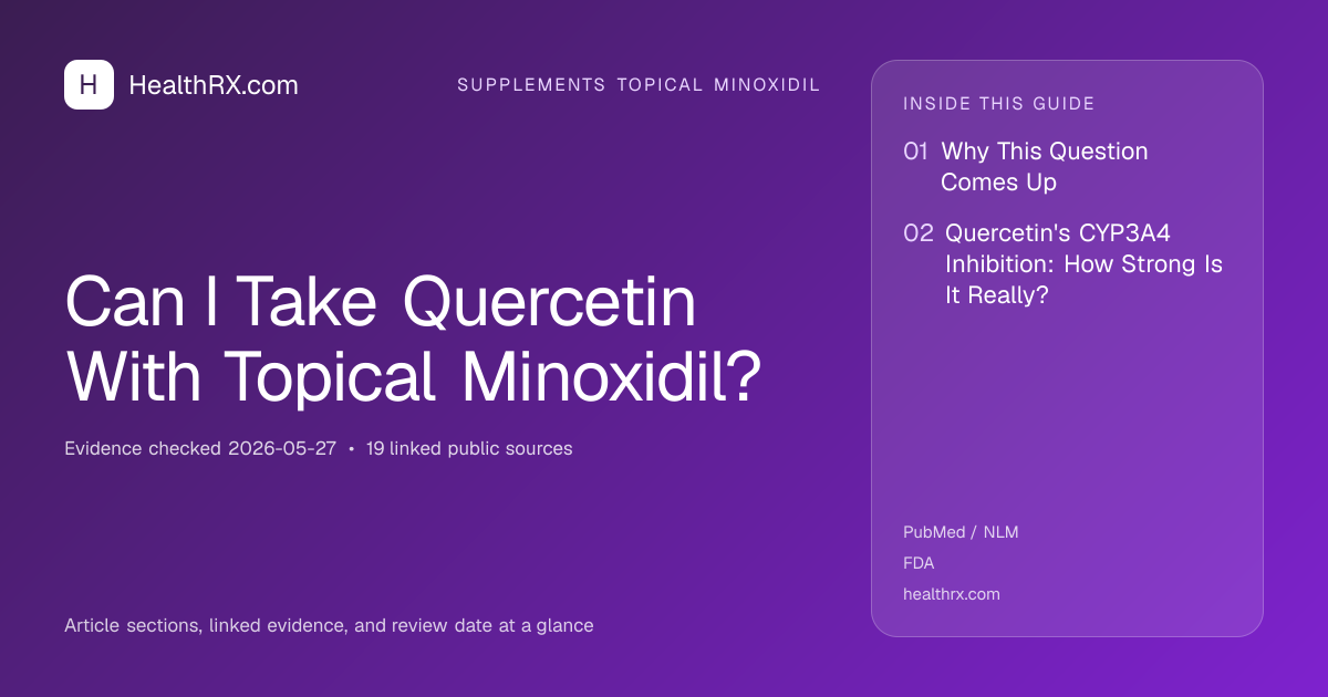 Evidence overview for supplements topical minoxidil: Can I Take Quercetin With Topical Minoxidil?