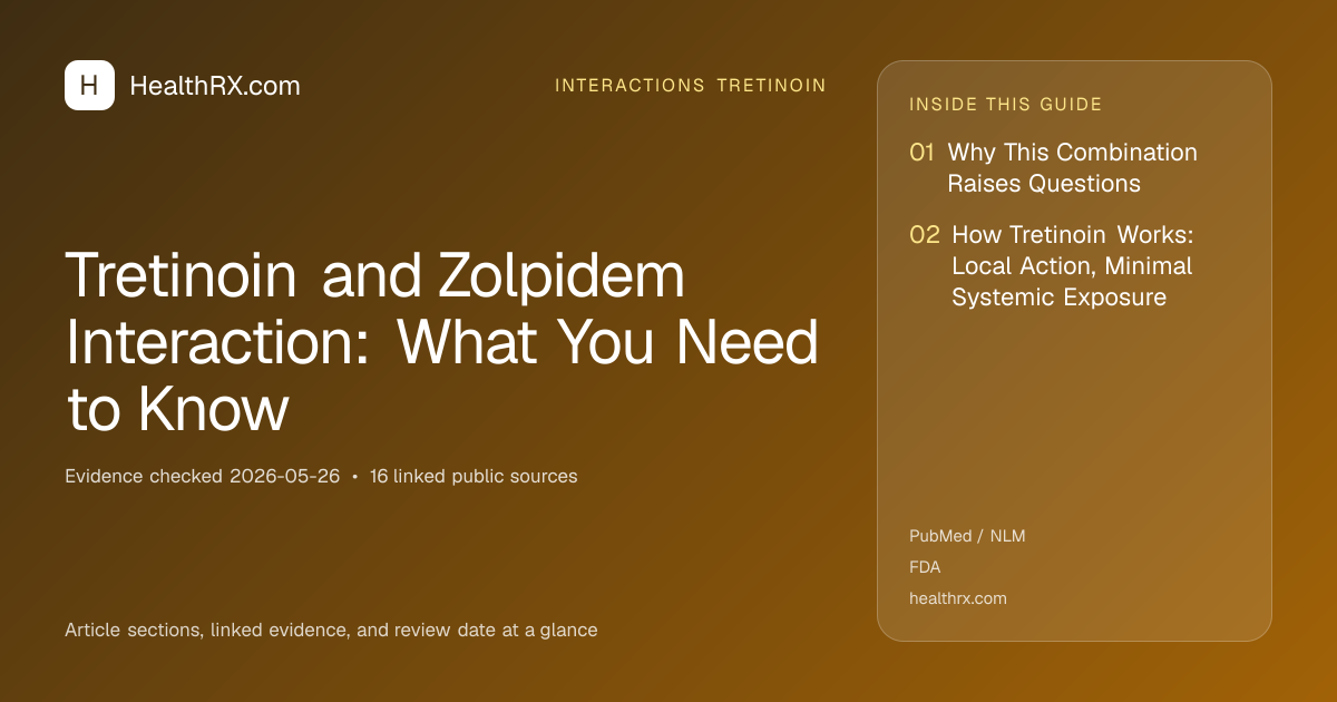 Evidence overview for interactions tretinoin: Tretinoin and Zolpidem Interaction: What You Need to Know
