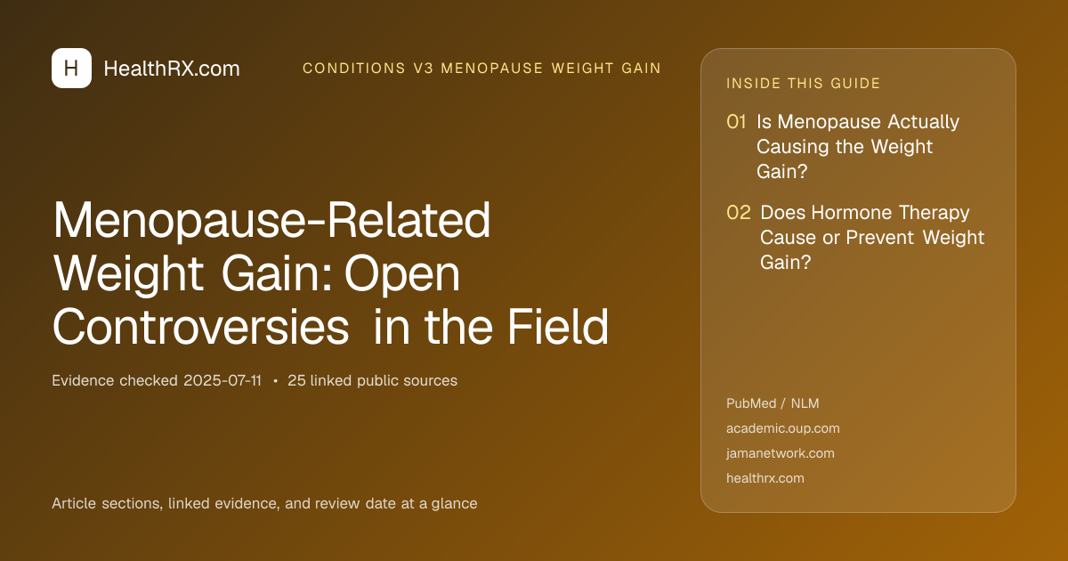 Evidence overview for Menopause-Related Weight Gain: Open Controversies in the Field