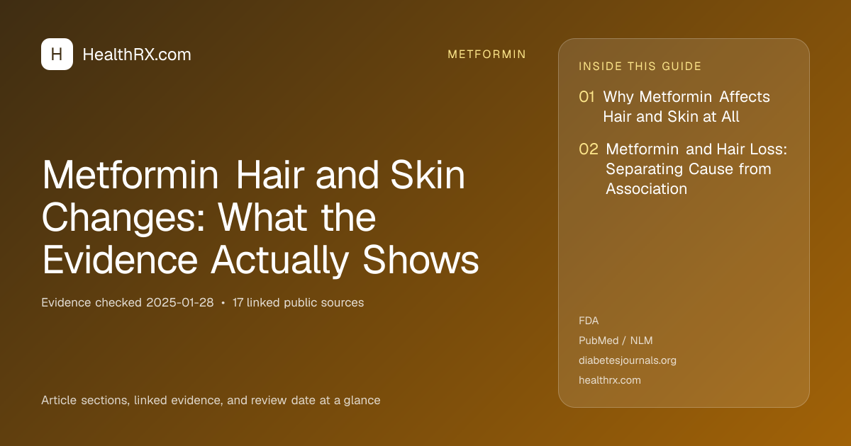 Evidence overview for metformin: Metformin Hair and Skin Changes: What the Evidence Actually Shows