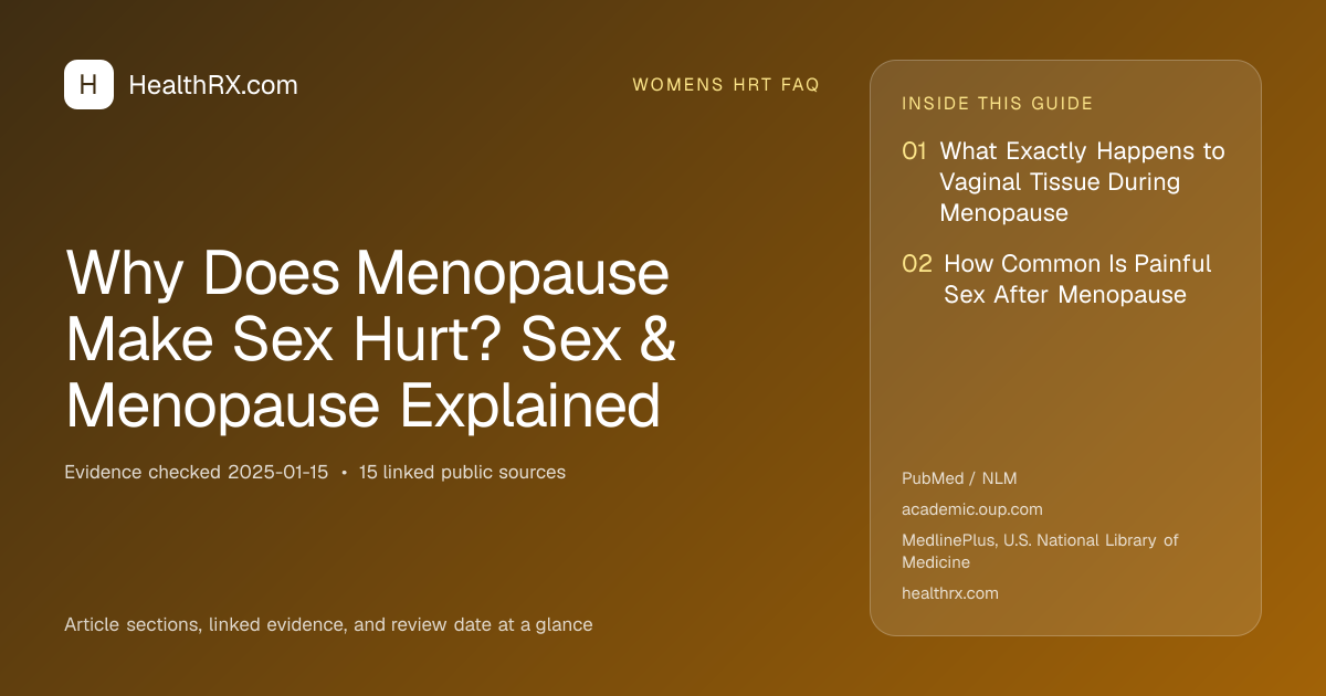 Evidence overview for Why Does Menopause Make Sex Hurt? Sex & Menopause Explained