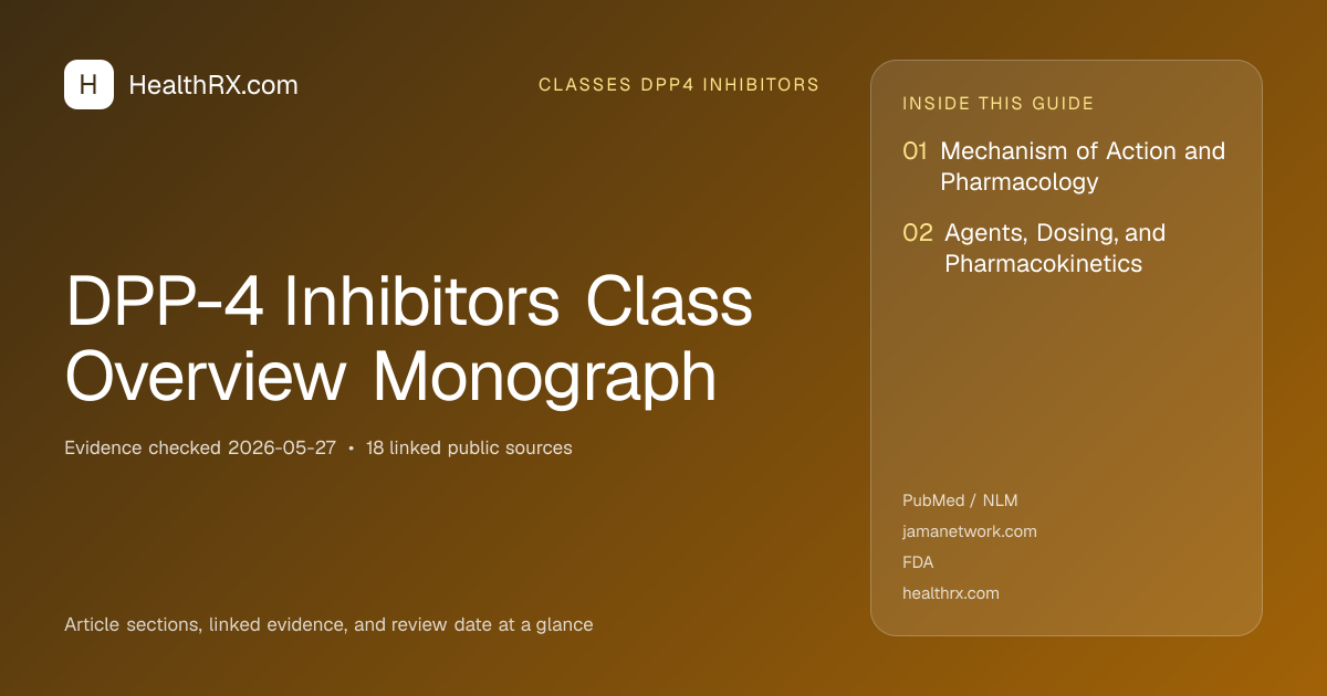 Evidence overview for classes dpp4 inhibitors: DPP-4 Inhibitors Class Overview Monograph