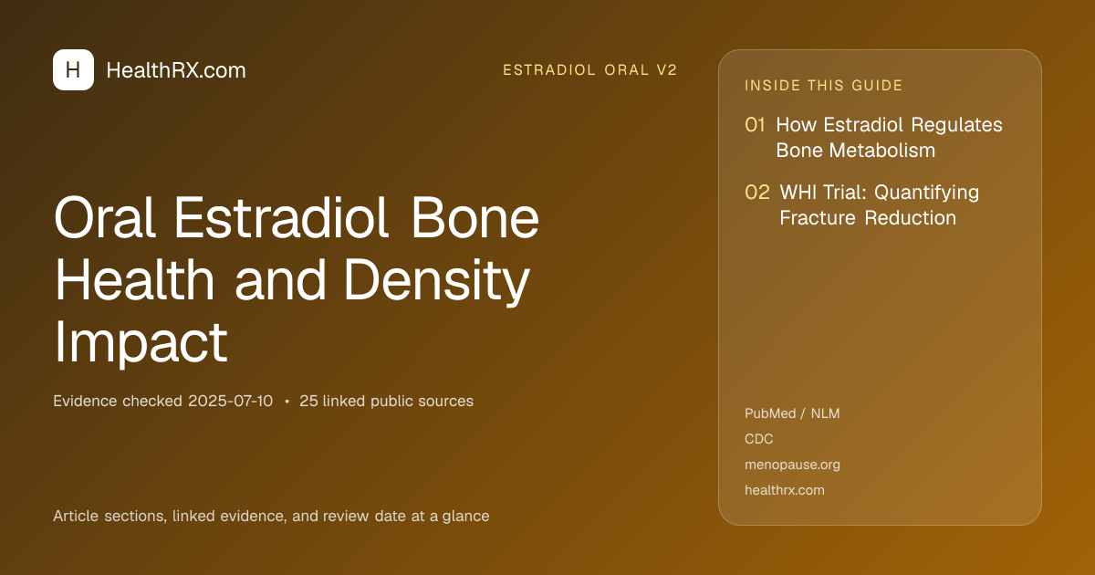 Evidence overview for Oral Estradiol Bone Health and Density Impact