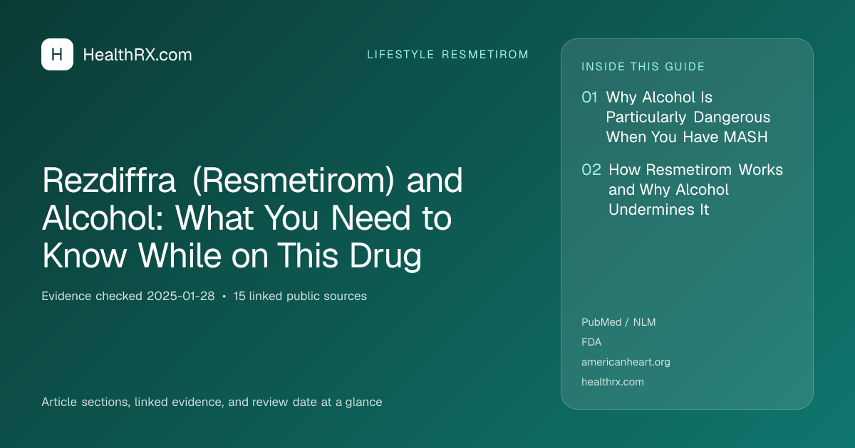 Evidence overview for lifestyle resmetirom: Rezdiffra (Resmetirom) and Alcohol: What You Need to Know While on This Drug