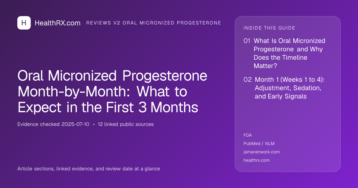 Evidence overview for Oral Micronized Progesterone Month-by-Month: What to Expect in the First 3 Months