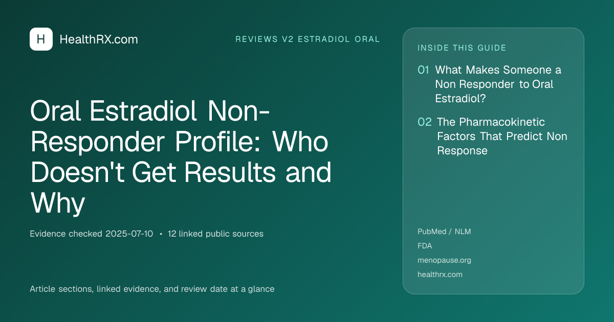 Evidence overview for Oral Estradiol Non-Responder Profile: Who Doesn't Get Results and Why