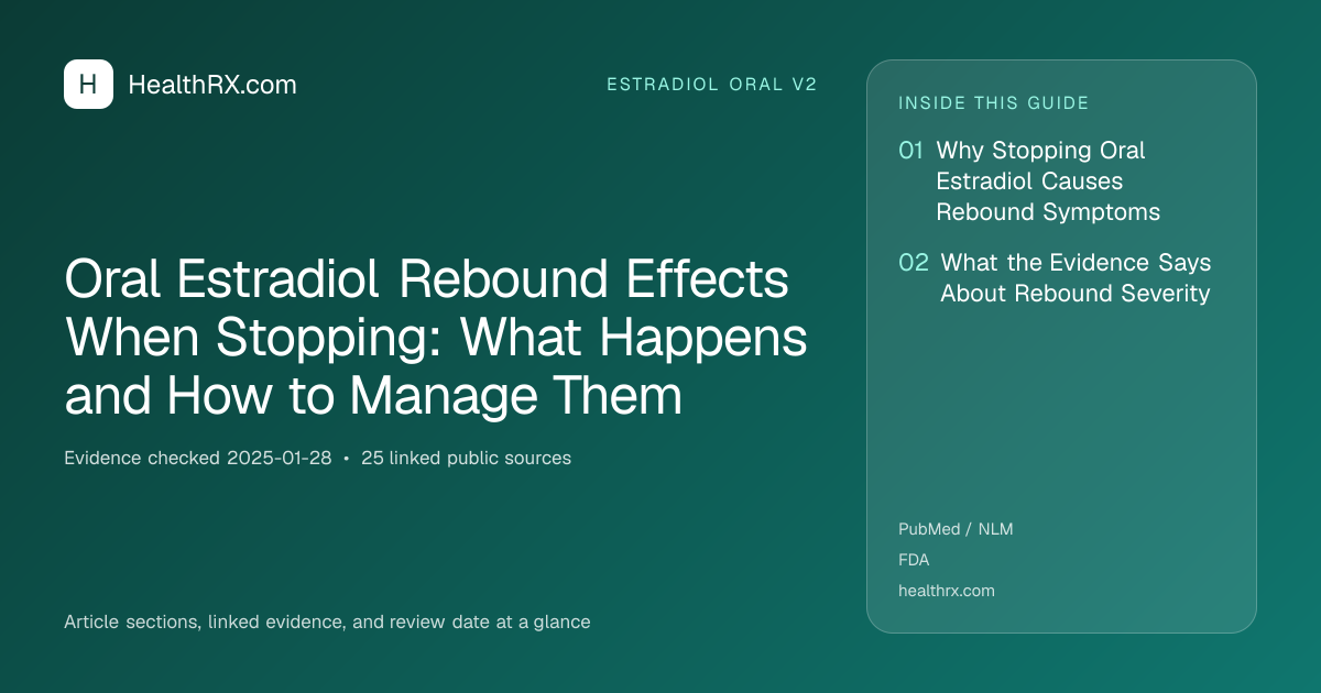Evidence overview for Oral Estradiol Rebound Effects When Stopping: What Happens and How to Manage Them