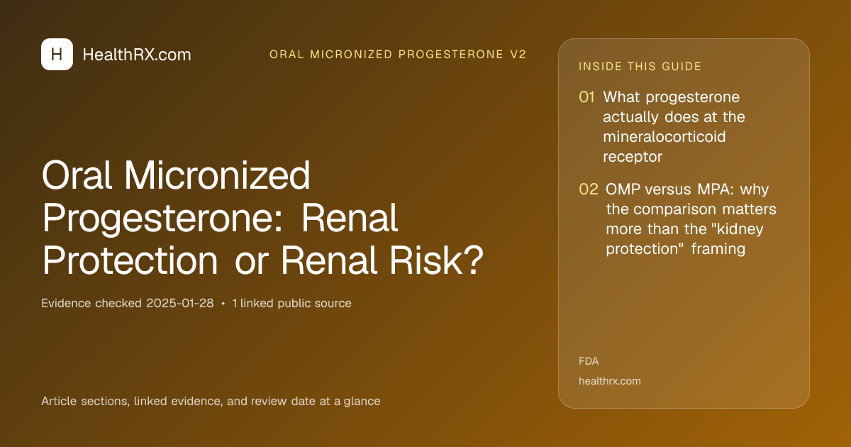 Evidence overview for Oral Micronized Progesterone: Renal Protection or Renal Risk?