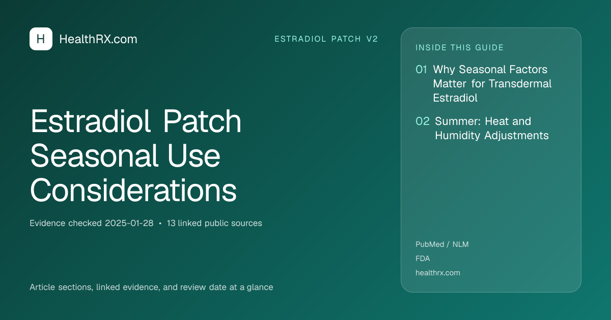 Evidence overview for Estradiol Patch Seasonal Use Considerations