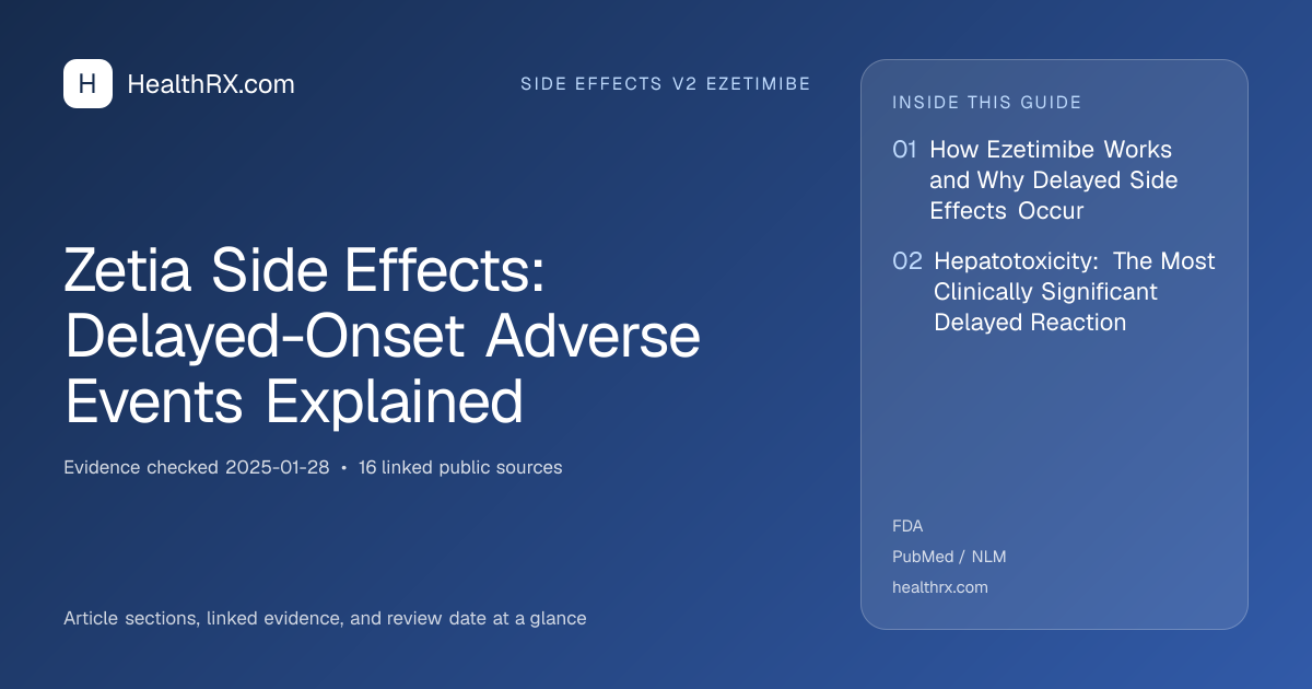 Evidence overview for Zetia Side Effects: Delayed-Onset Adverse Events Explained