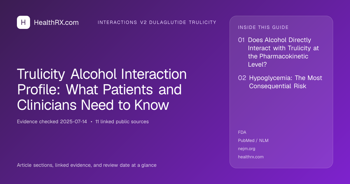 Evidence overview for Trulicity Alcohol Interaction Profile: What Patients and Clinicians Need to Know