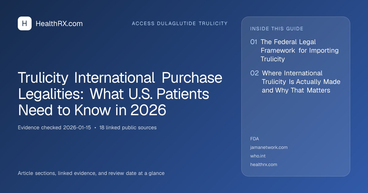 Evidence overview for Trulicity International Purchase Legalities: What U.S. Patients Need to Know in 2026