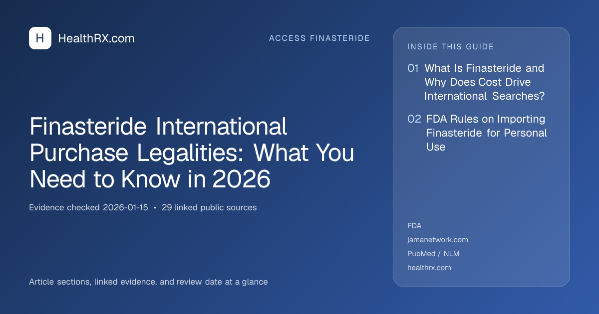 Evidence overview for Finasteride International Purchase Legalities: What You Need to Know in 2026