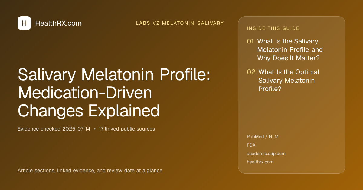 Evidence overview for Salivary Melatonin Profile: Medication-Driven Changes Explained