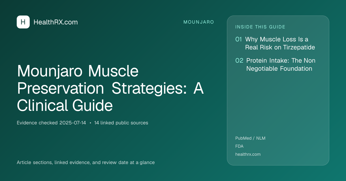 Evidence overview for Mounjaro Muscle Preservation Strategies: A Clinical Guide
