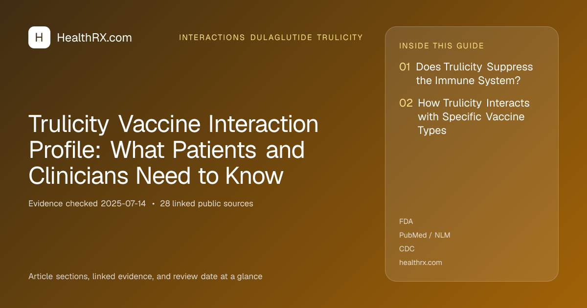 Evidence overview for Trulicity Vaccine Interaction Profile: What Patients and Clinicians Need to Know