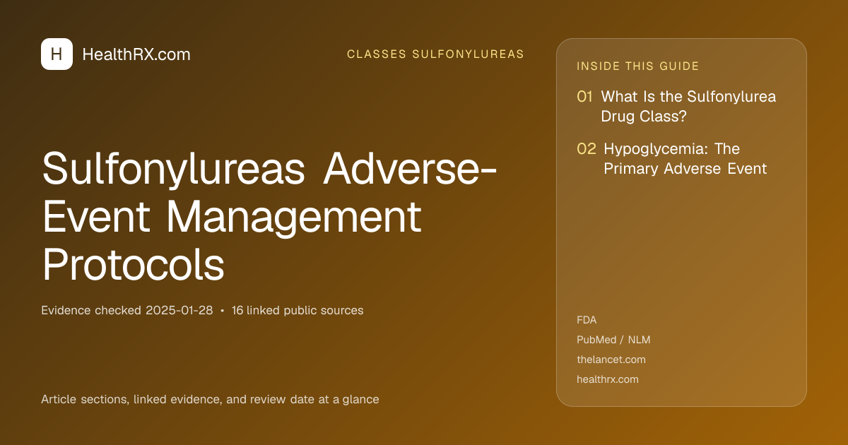 Evidence overview for Sulfonylureas Adverse-Event Management Protocols