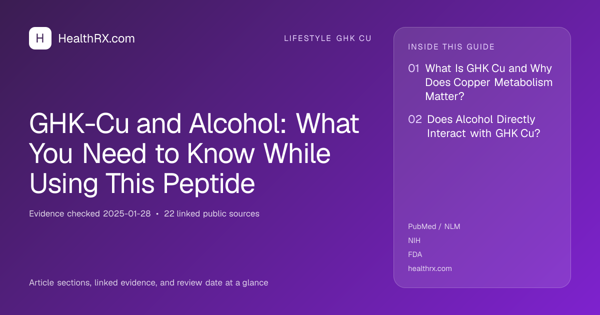 Evidence overview for GHK-Cu and Alcohol: What You Need to Know While Using This Peptide