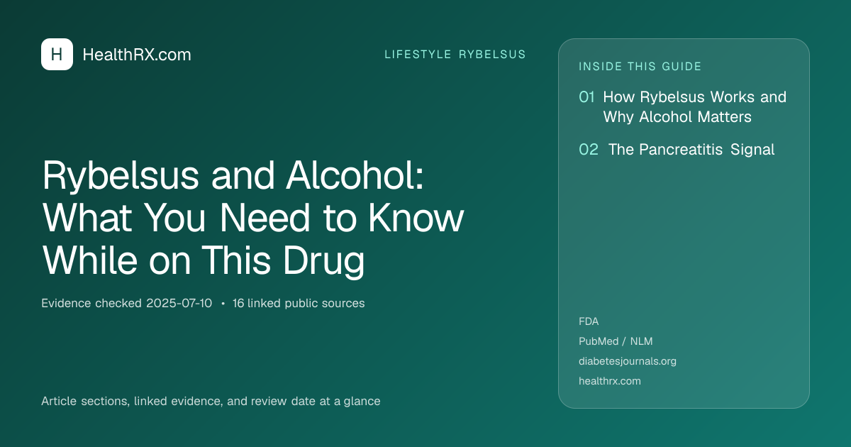 Evidence overview for Rybelsus and Alcohol: What You Need to Know While on This Drug