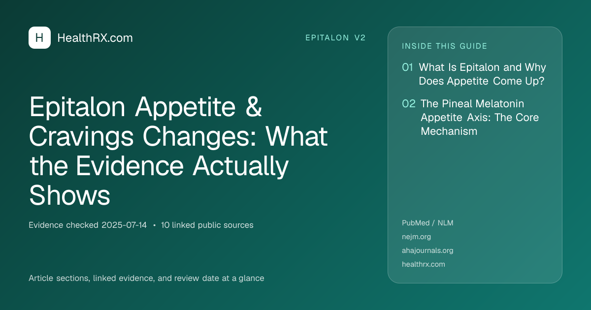 Evidence overview for Epitalon Appetite & Cravings Changes: What the Evidence Actually Shows