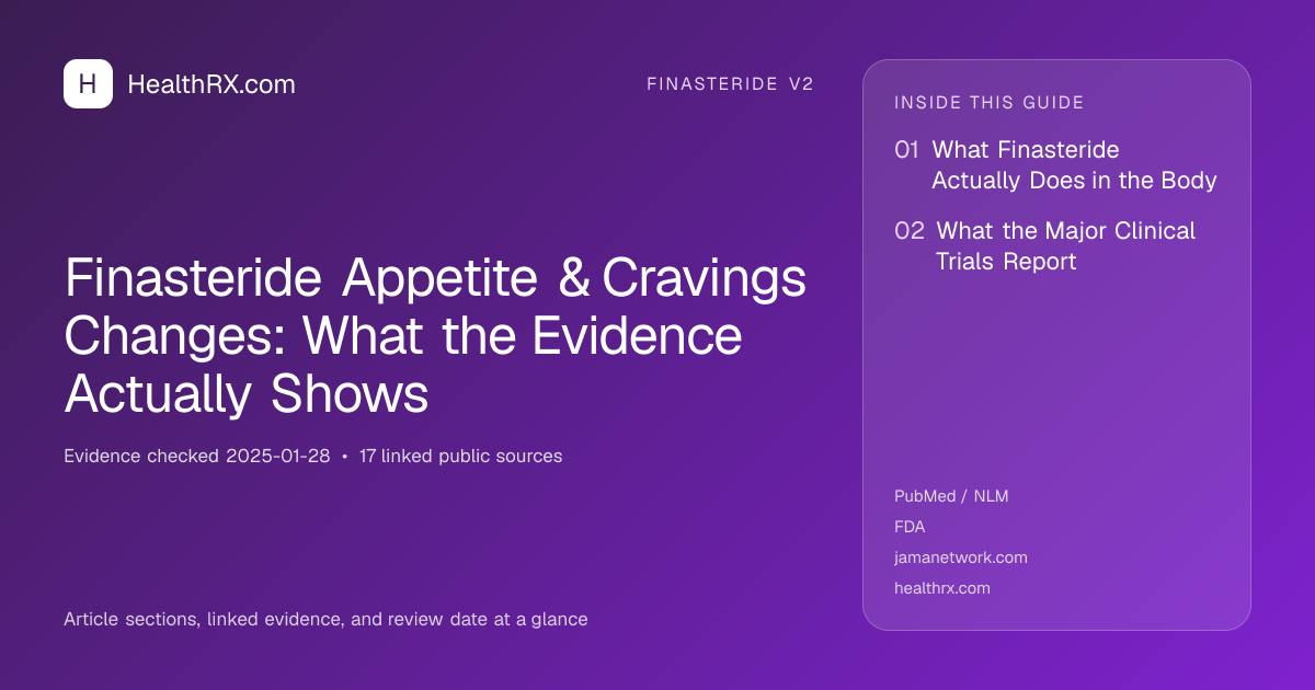 Evidence overview for finasteride v2: Finasteride Appetite & Cravings Changes: What the Evidence Actually Shows