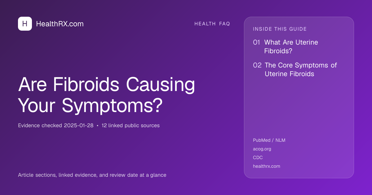 Evidence overview for health faq: Are Fibroids Causing Your Symptoms?