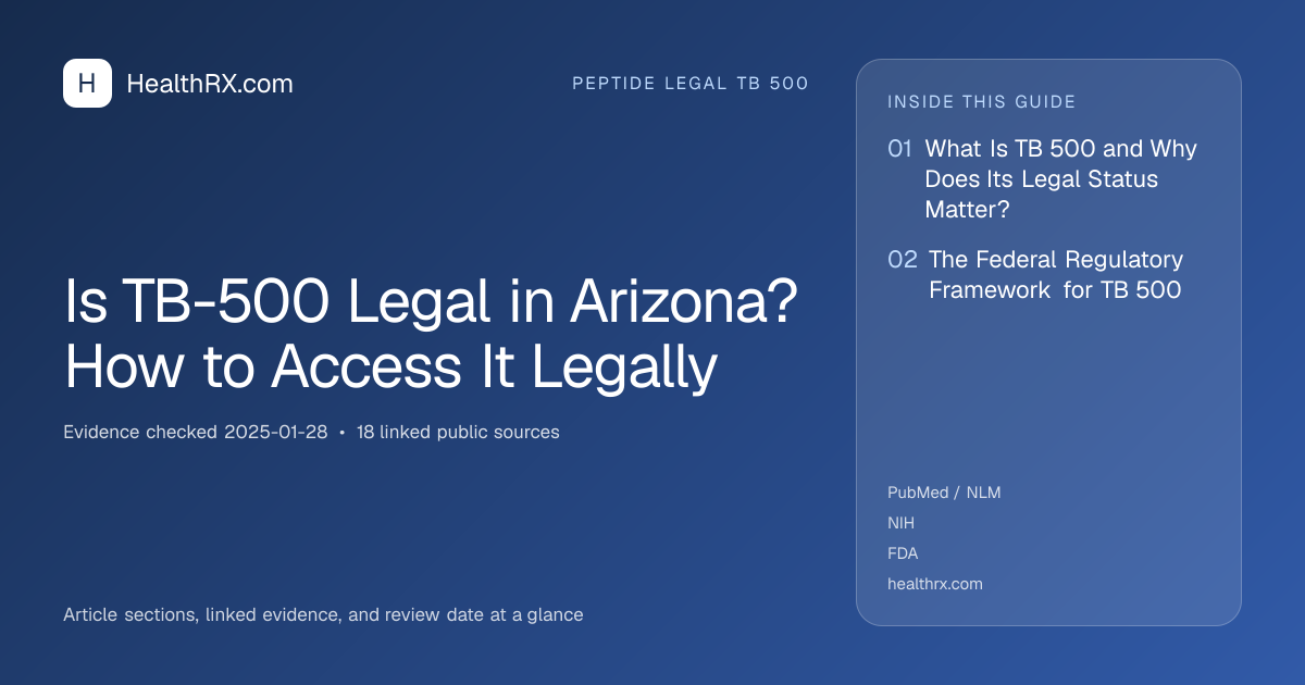 Evidence overview for Is TB-500 Legal in Arizona? How to Access It Legally