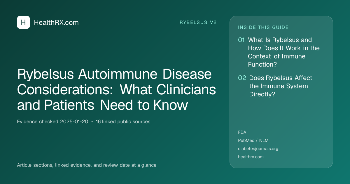 Evidence overview for Rybelsus Autoimmune Disease Considerations: What Clinicians and Patients Need to Know