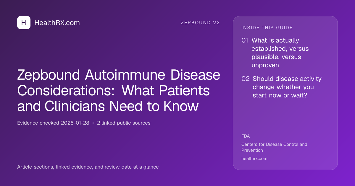 Evidence overview for Zepbound Autoimmune Disease Considerations: What Patients and Clinicians Need to Know