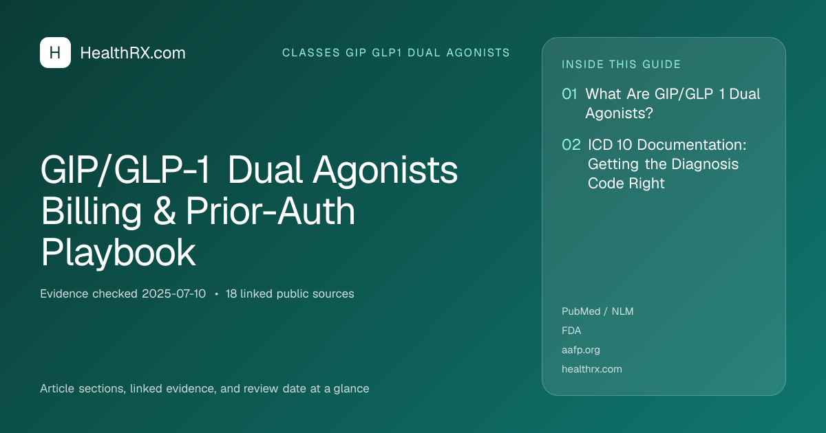 Evidence overview for GIP/GLP-1 Dual Agonists Billing & Prior-Auth Playbook