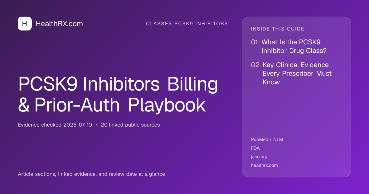 Evidence overview for PCSK9 Inhibitors Billing & Prior-Auth Playbook