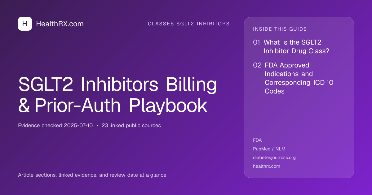 Evidence overview for classes sglt2 inhibitors: SGLT2 Inhibitors Billing & Prior-Auth Playbook