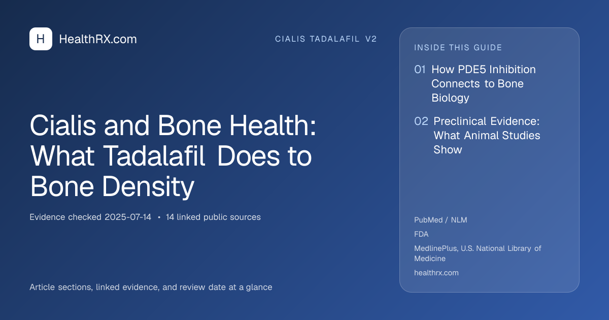 Evidence overview for cialis tadalafil v2: Cialis and Bone Health: What Tadalafil Does to Bone Density