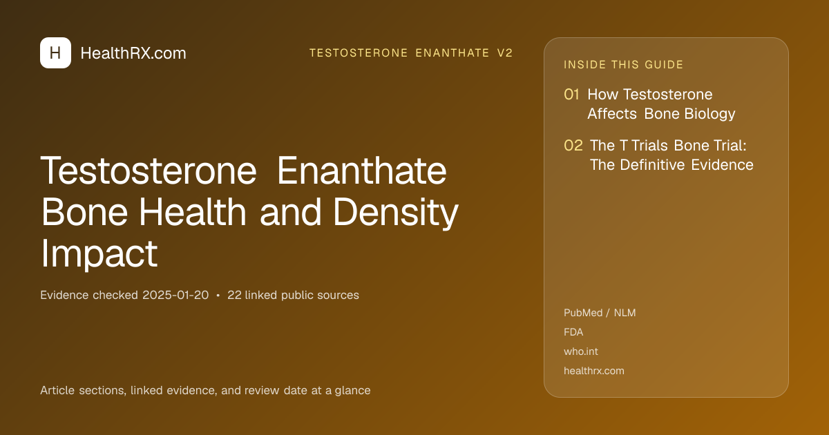 Evidence overview for Testosterone Enanthate Bone Health and Density Impact