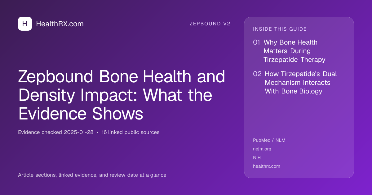 Evidence overview for Zepbound Bone Health and Density Impact: What the Evidence Shows