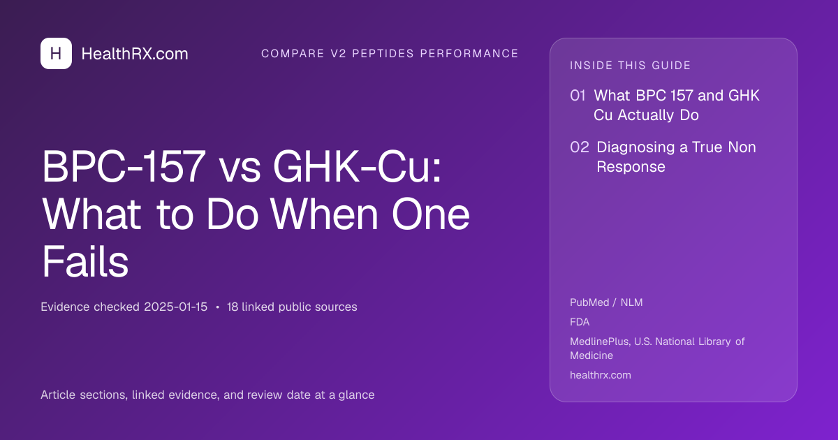 Evidence overview for BPC-157 vs GHK-Cu: What to Do When One Fails