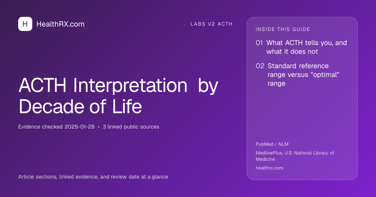 Evidence overview for ACTH Interpretation by Decade of Life
