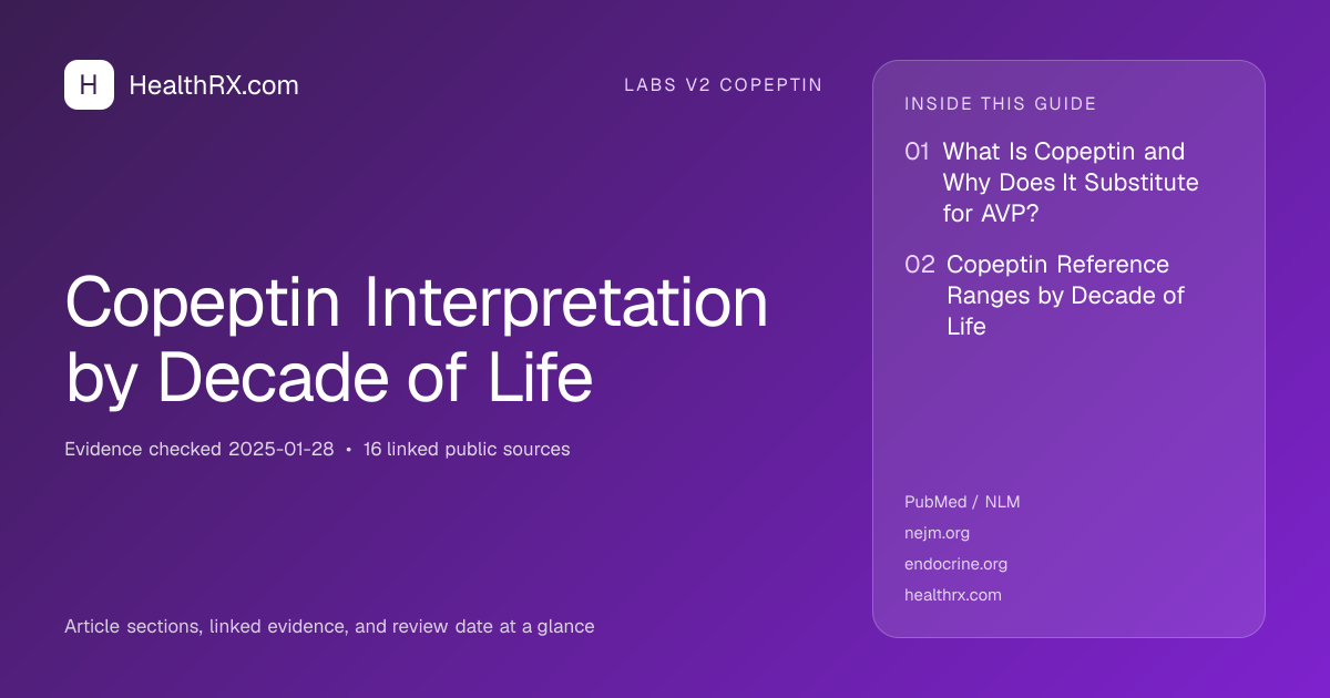 Evidence overview for Copeptin Interpretation by Decade of Life