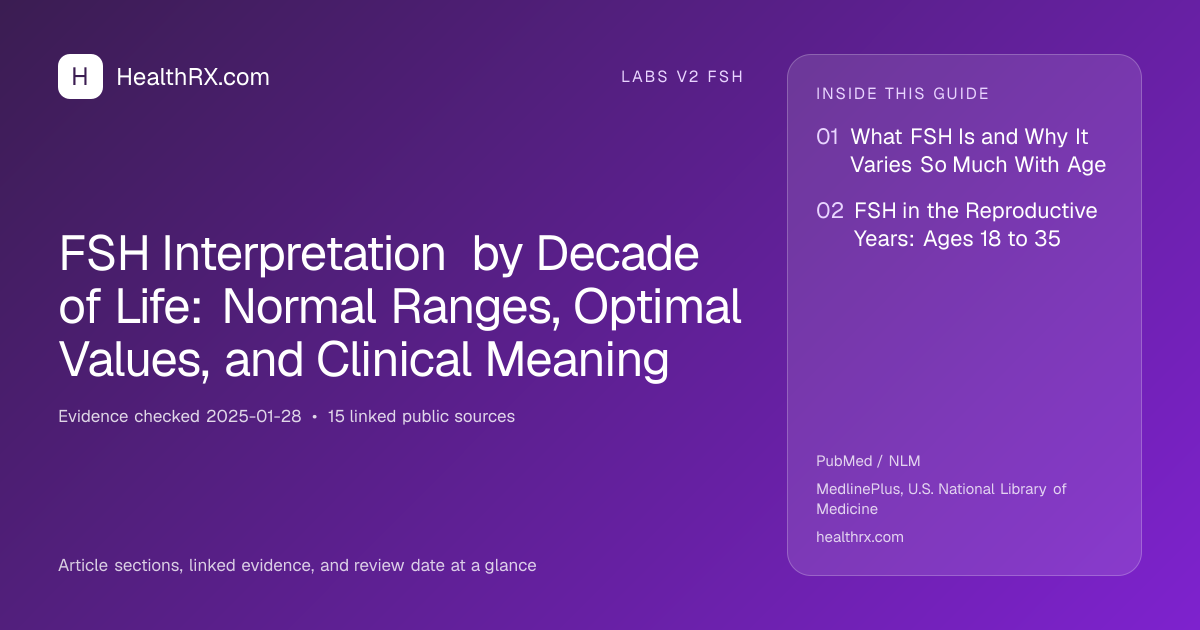 Evidence overview for FSH Interpretation by Decade of Life: Normal Ranges, Optimal Values, and Clinical Meaning