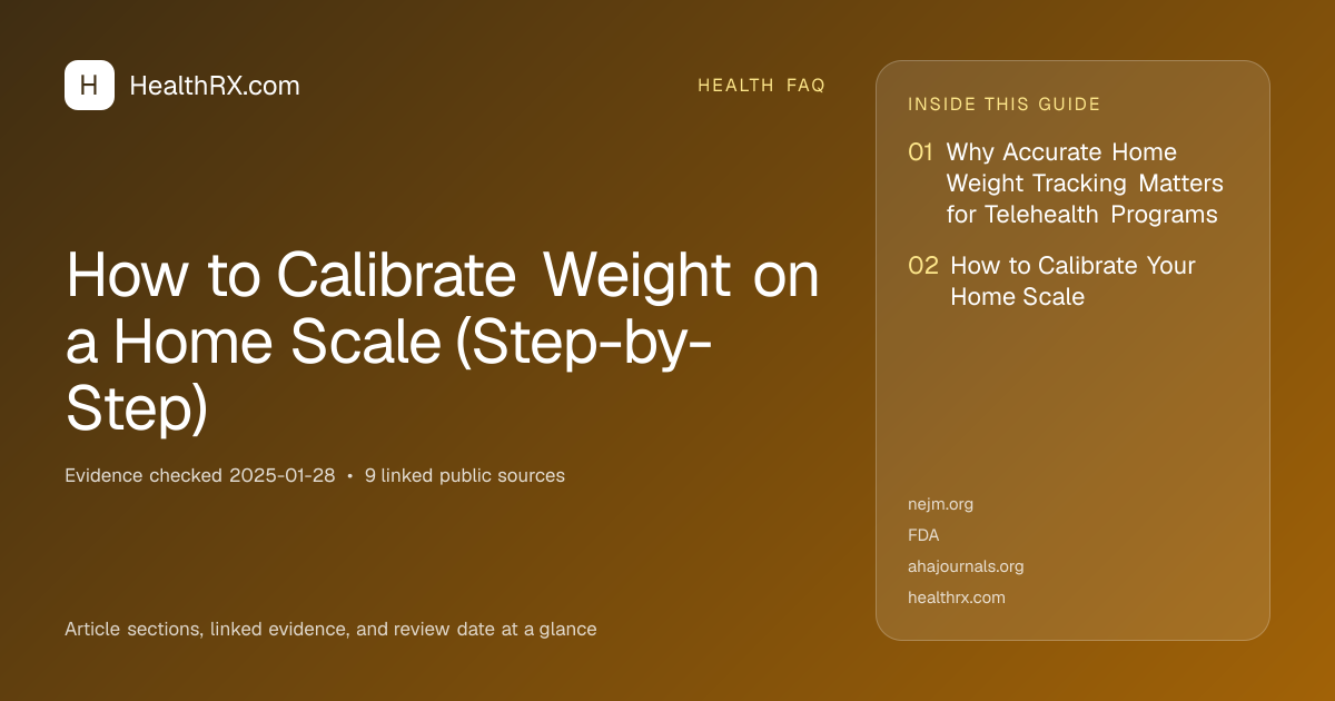 Evidence overview for How to Calibrate Weight on a Home Scale (Step-by-Step)