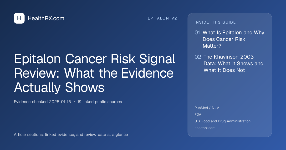 Evidence overview for Epitalon Cancer Risk Signal Review: What the Evidence Actually Shows
