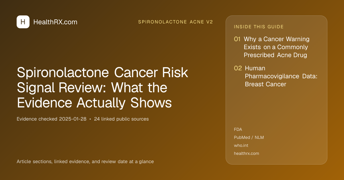 Evidence overview for Spironolactone Cancer Risk Signal Review: What the Evidence Actually Shows