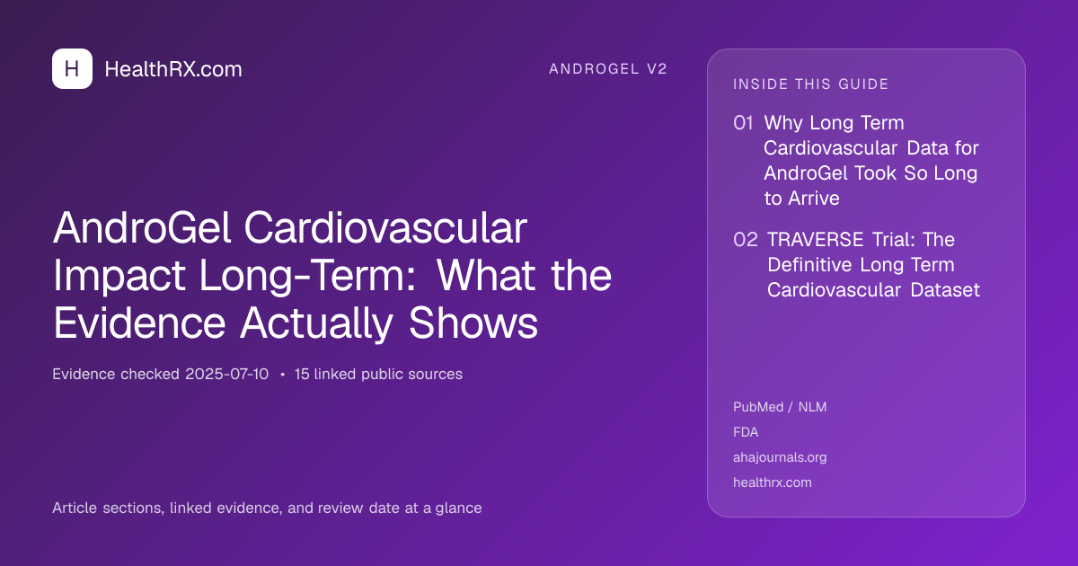 Evidence overview for AndroGel Cardiovascular Impact Long-Term: What the Evidence Actually Shows